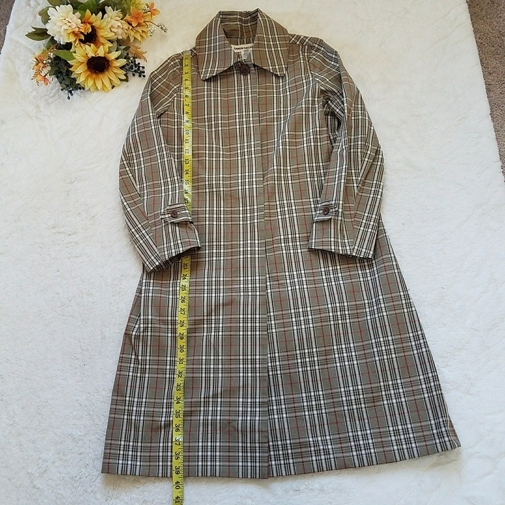 Caron Callahan Plaid Trench Coat — image 6 of 8